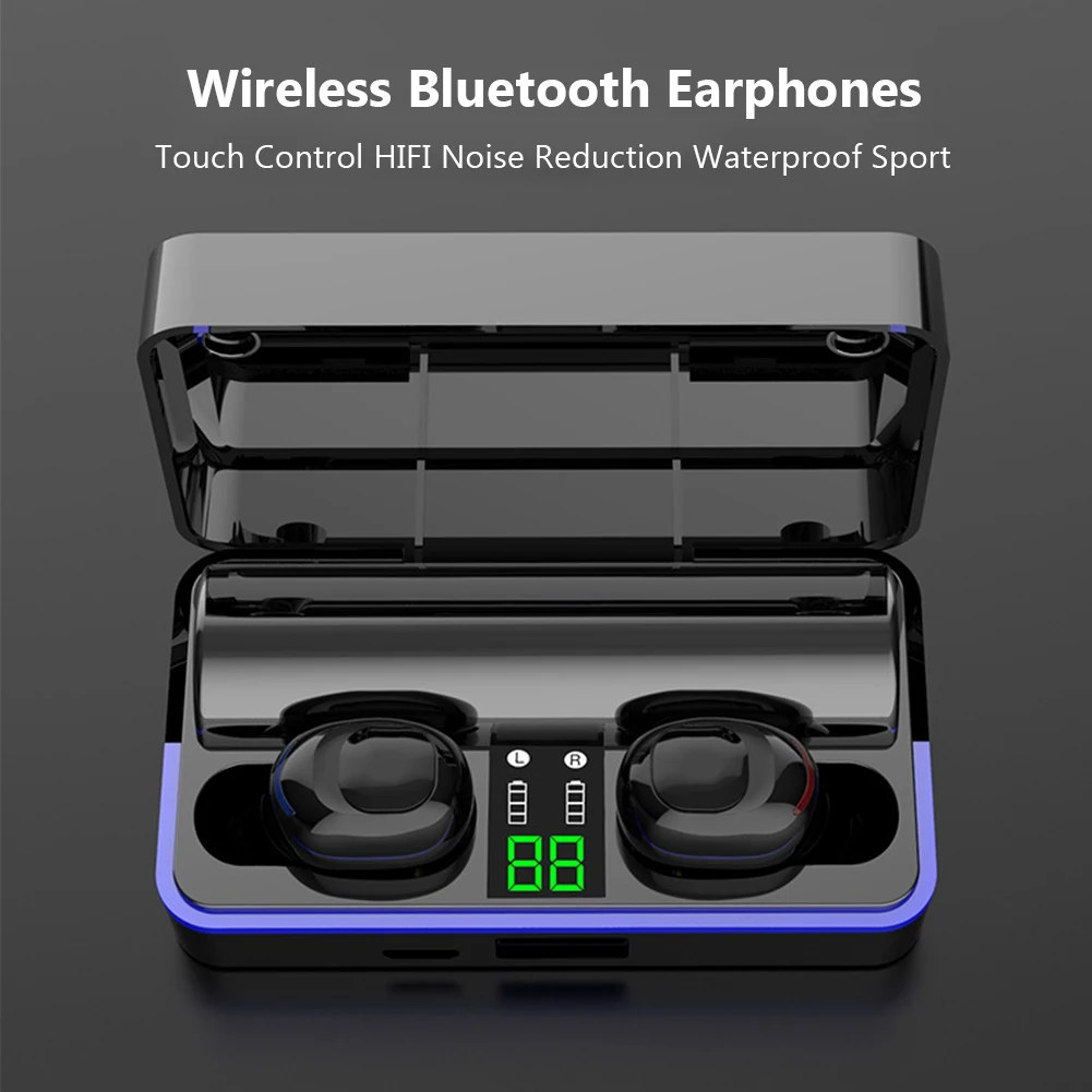 Водонепроницаемые беспроводные Bluetooth наушники шумоподавление HIFI с микрофоном сенсорное управление в ухо Автоматическое Сопряжение стерео звук