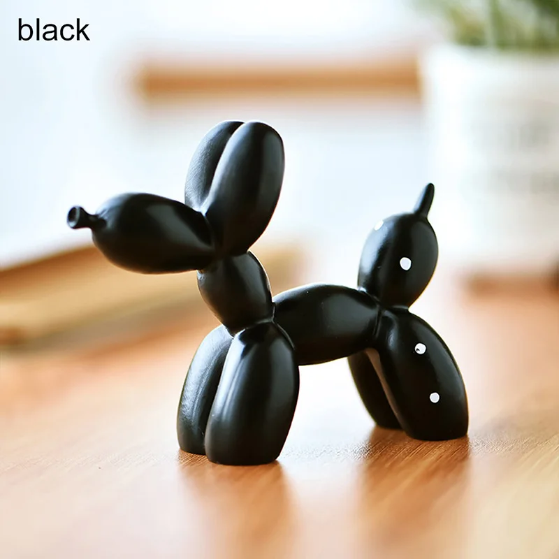 9*3.5*7.5cm Mini Resin Crafts Sculpture Gift Cute Balloon Dog Party Accessories Home Desktop Ornament Cake Dessert Decoration