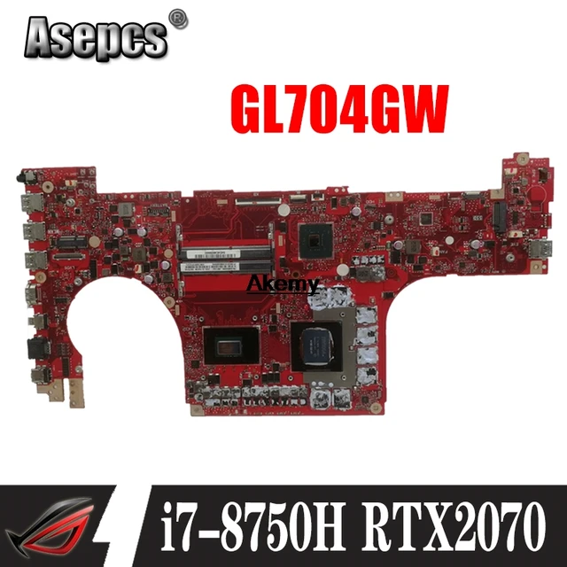 $US $282.00  GL704GW Motherboard i7-8750H RTX2070 For ROG ASUS GL704 GL704G GL704GW Laptop motherboard GL704GW M