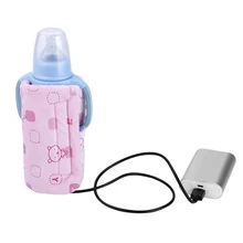 1PC Nieuwe USB Flessenwarmer Draagbare Reizen Melk Warmer Baby Zuigfles Verwarmde Deksel Isolatie Voedsel Heater(China)