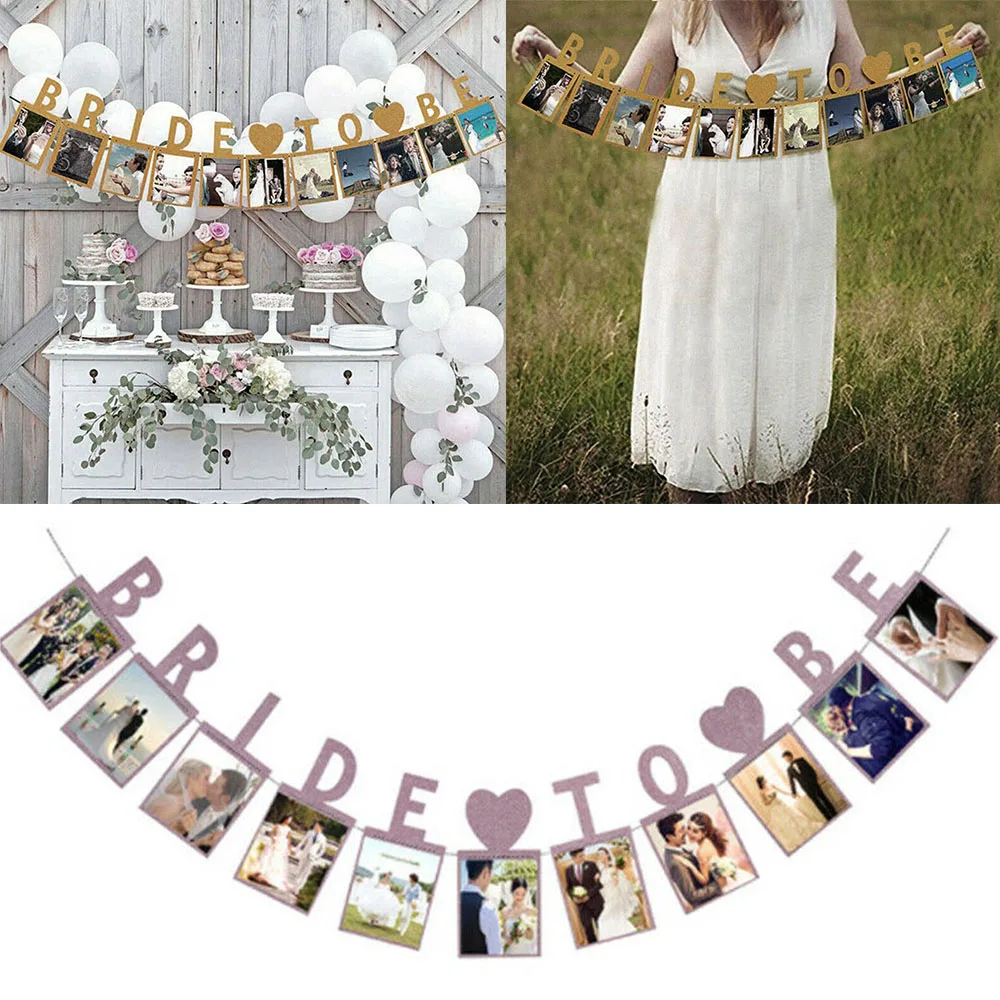 Bride To Be Hen Do Party Photo Bunting Banner Garland Decor Wedding Bridal Props