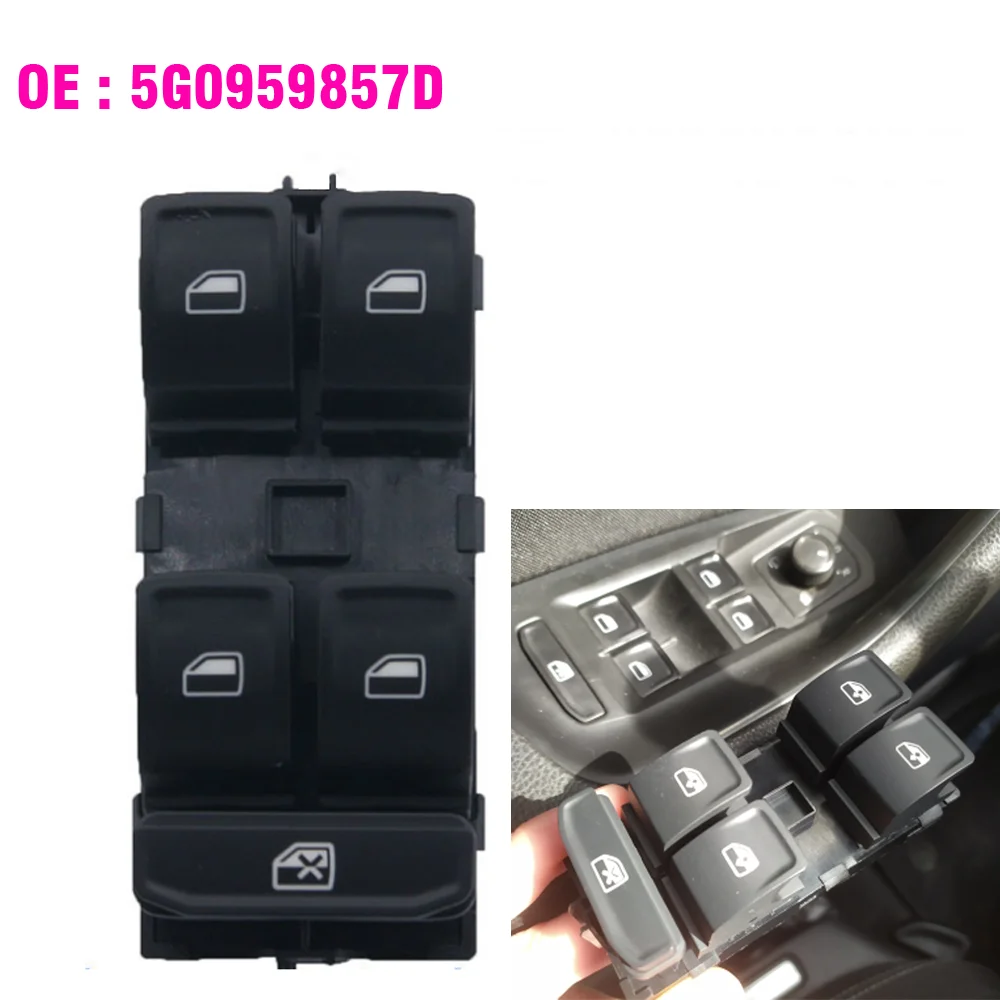 

Кнопка переключения стеклоподъемника 5G0959857D для VW Golf Mk7 Passat B8 Tiguan Touran Seat Ateca Ibiza/ST Leon 2016-2020