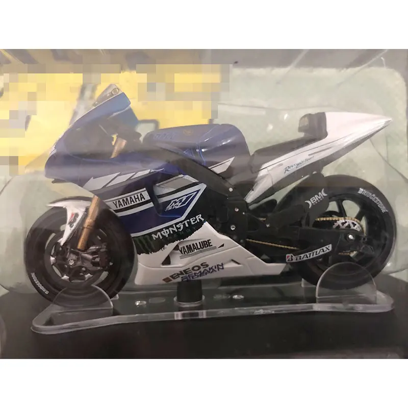 LEO 1/18 масштаб гоночный мотоцикл Yamaha YZR-M1 чемпион мира 2013 литой металлический мотоцикл модель ручной работы игрушка для подарка, коллекция