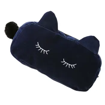 

Pleuche Cartoon Fashion Women Girls Cat Makeup Bags Coin Storage Case Travel Flannel Pouch Cute Eye Eyelashes Cosmetic Bag