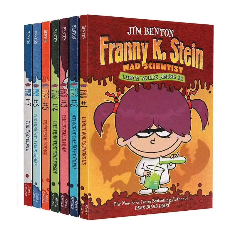 7 Books/Set he Complete Franny K. Stein Mad Scientist English Reading Books Lunch Walks Among Us | Канцтовары для офиса и дома