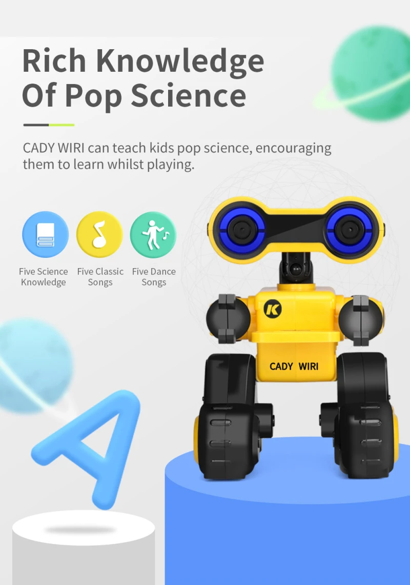 Интеллектуальный робот с беспроводным управлением, сенсорный индукционный радиоуправляемый робот, Модель 2,4G, программирование записи, взаимодействие, танцы,, игрушка-робот