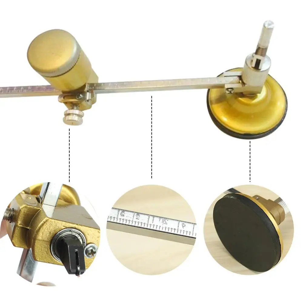 Professional Multi-Function Circular Glass Cutter Compass Glass With Suction Cup Cutter High-Precision Compasses Cutting