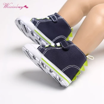 

Middle Tube Toddler Kids Canvas Solid Sneakers Baby Boy Girl Soft Sole Crib First Walker Shoes Anti-slip Lovely 0-18Months