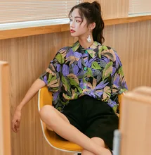 ^#Cheap Vacation Style Print Shirt Female Summer Port Wind Retro Long Sleeve Cardigan Top Blusas Mujer De Moda 2018 Streetwear 50cs ^#Cheap Vacation Style Print Shirt Female Summer Port Wind Retro Long Sleeve Cardigan Top Blusas Mujer De Moda 2018 Streetwear 50cs