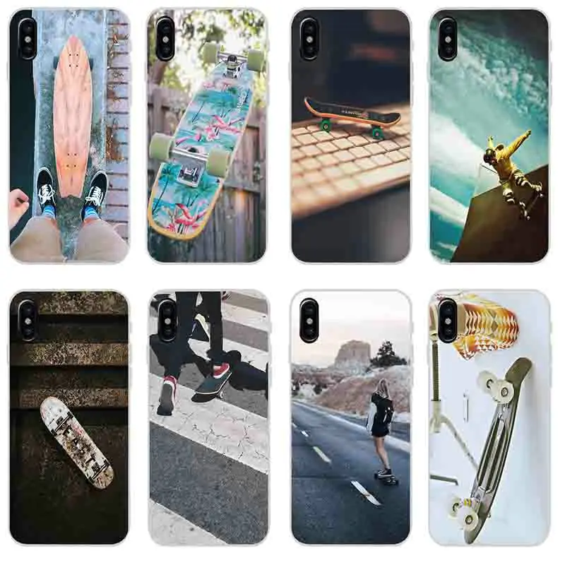 Наслаждайтесь скейтбординга спортивный корпус для iPhone 4 4S 5 5S 6 6S 8 7 Plus X XR XS Max