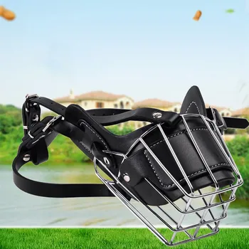 

Leather Pet Dog Face Muzzles Breathable Muzzle Anti Bark Bite Chew Dog Muzzles Training Pet Products for Small Large Dogs