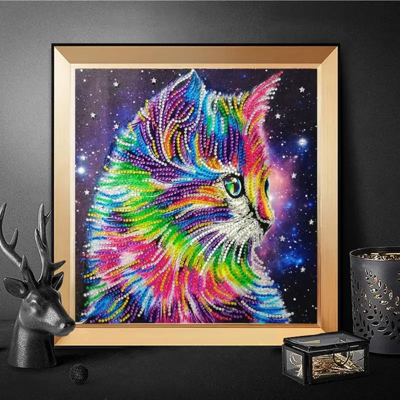 5D DIY Специальная Алмазная краска кошка вышивка крестиком Набор для украшения
