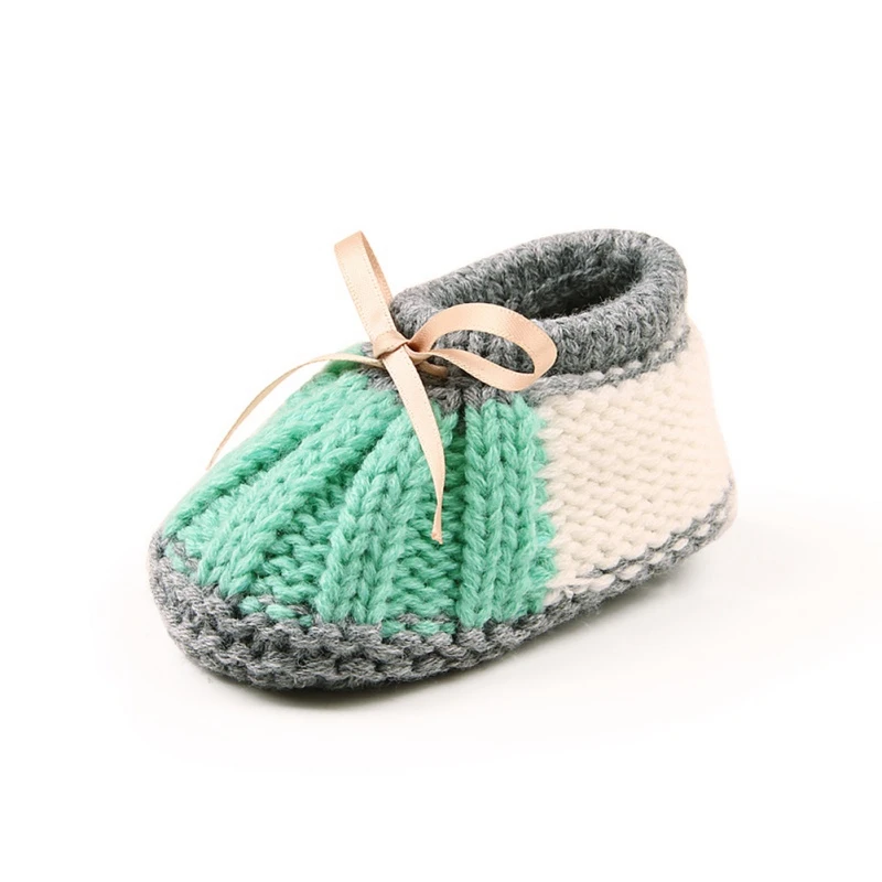 Woolen Baby Shoes Infants Knitted Fleece Warm Boots Toddler Girl Boy Wool Snow Crib Shoes Winter Booties