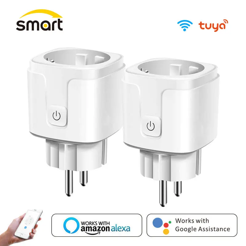 Tuya Wifi Smart Plug EU 16A Adapter Power Monitor Timer Socket Remote  Control Wireless Outlet For Alexa Google Home Assistant - AliExpress