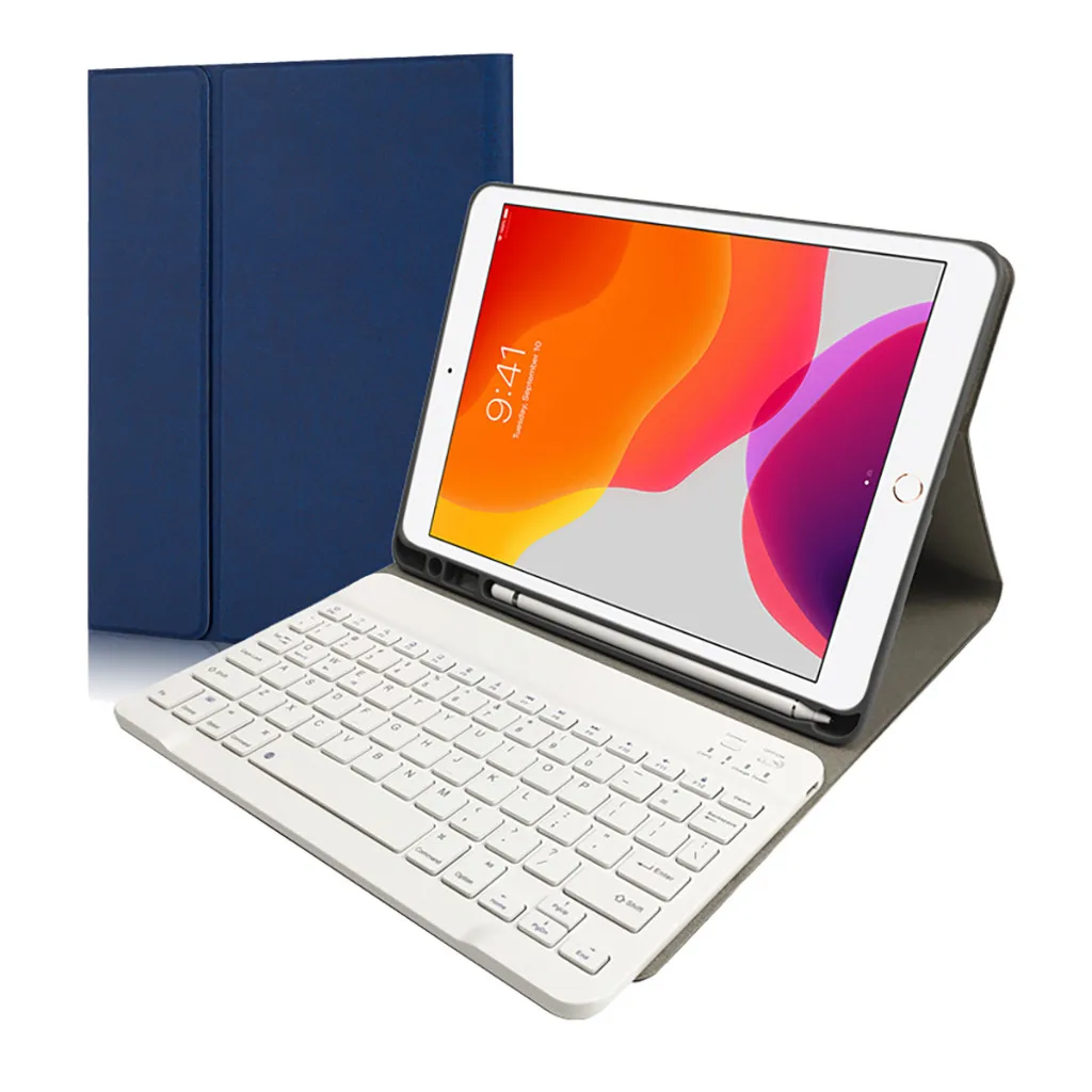Новинка, Лидер продаж, для iPad, 10,2 дюймов,, беспроводной Bluetooth чехол с клавиатурой, подставка, умный тонкий чехол, высокое качество, Прямая поставка