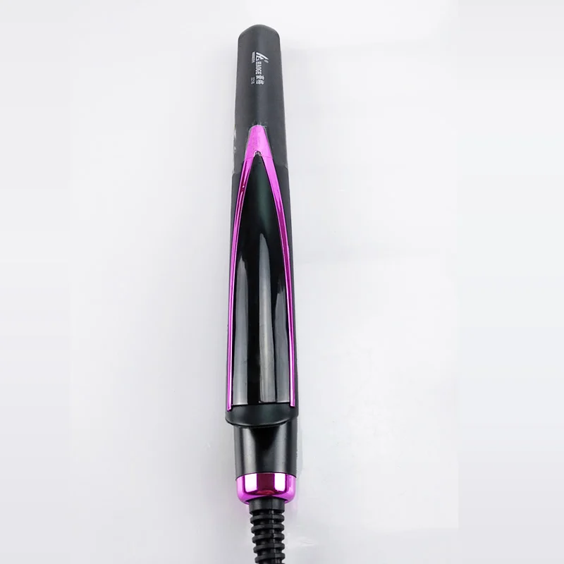 Профессиональный Выпрямитель для волос, плойка, утюжок с отрицательными ионами, палочка для выпрямления ионной завивки, гофрированные щипцы - Цвет: Purple-StandardNobox
