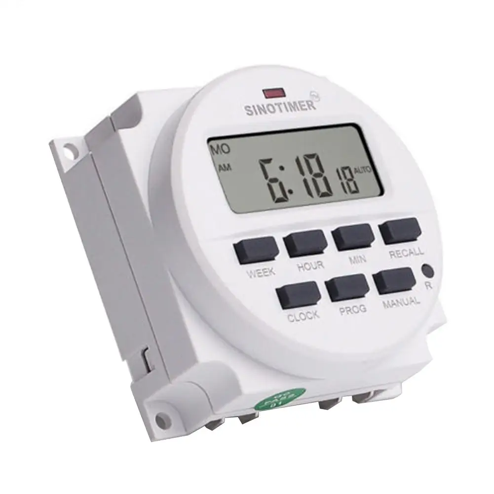 

HiMISS 12V/24V/110V/220V AC/DC Digital Intelligent Power Timer Switch Programmable Relay Control Timer