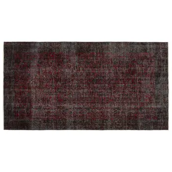 

Handmade Red Vintage Overdyed Turkish Area Rug 148x277 Cm-4'10''X9'1''