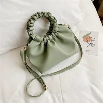 

Designer green leather hobo hand bag for women shoulder messenger crossbody bags ladies clutch tote handbags bolsos mujer