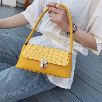 

2020 new female bag wild armpit bag wild retro shoulder bag stone grain texture fashion handbag wholesale