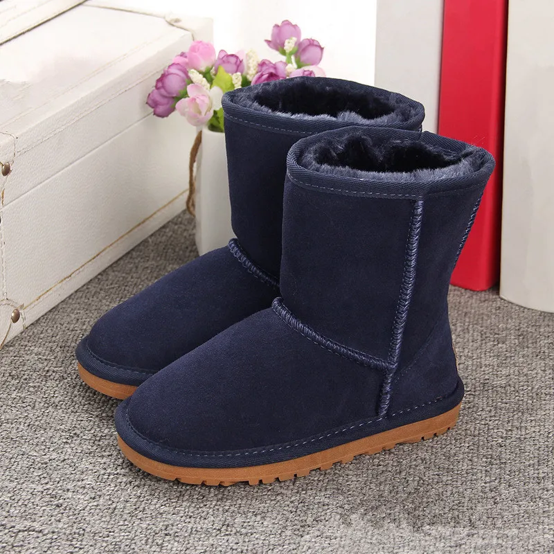 Новое поступление; зимняя обувь для девочек; Плюшевые ботинки для маленьких мальчиков; теплые детские зимние ботинки; детская обувь - Цвет: 5281 Blue
