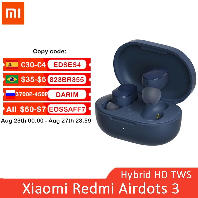 В наличии беспроводные наушники Xiaomi Redmi AirDots 3 Bluetooth 5 2 aptX адаптивные стерео басы с