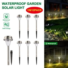 Яркий Солнечный садовый светильник s 1/6/12 шт уличный газонный светильник для патрулирования садового декора теплый белый Водонепроницаемый светодиодный светильник ing лампы