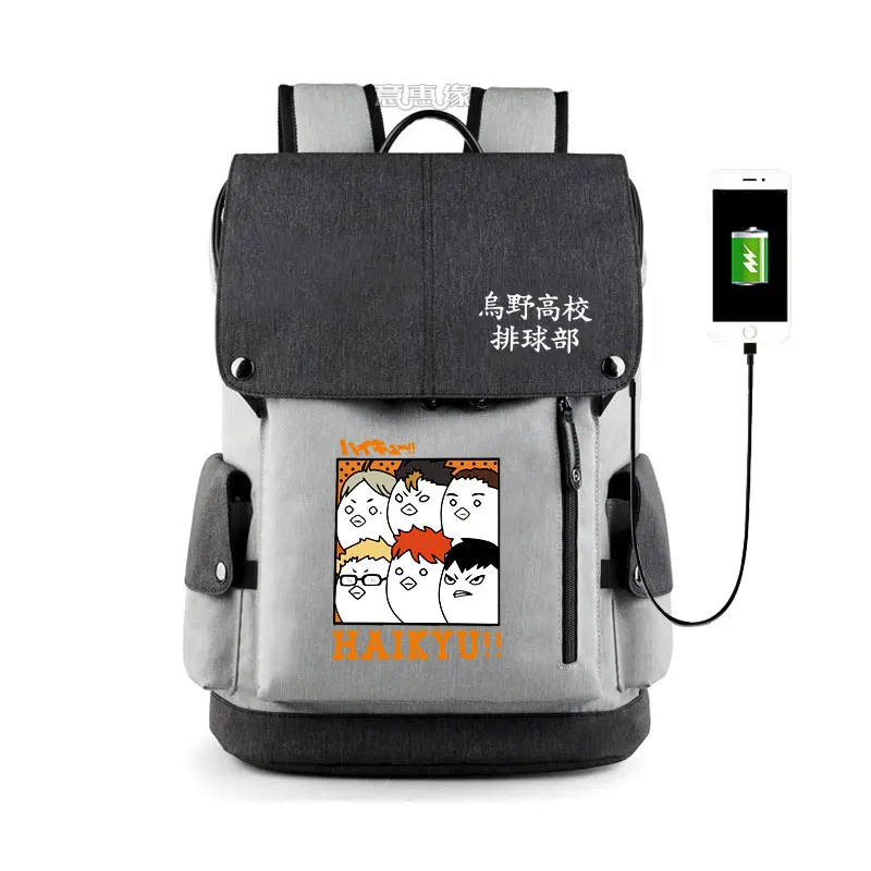 

Аниме Haikyuu! Рюкзак Hinata Shoyo kageyama tobio, сумки shudent, школьный ранец, нейлоновая дорожная сумка для ноутбука с USB