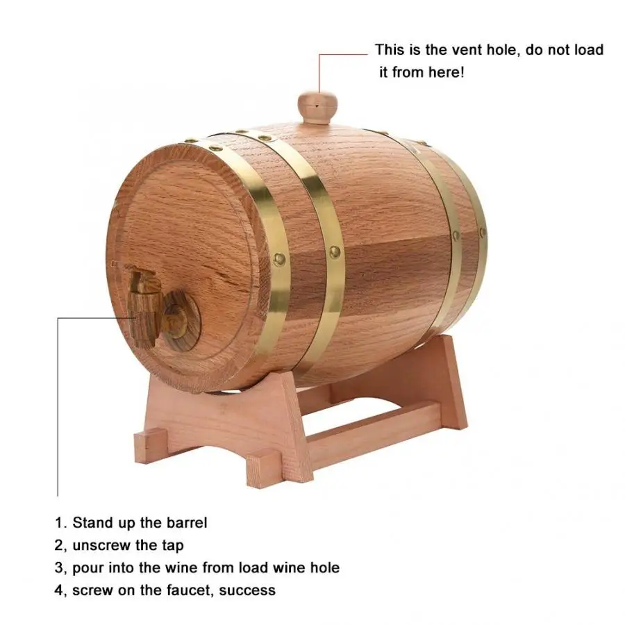 Recyclable 5L баррель для пива винтажная деревянная вина из дуба виски ром бар