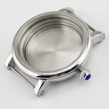 Polido 43mm assista case fit ETA 2836 Miyota 8205/8215, Mingzhu 2813 movimento(China)