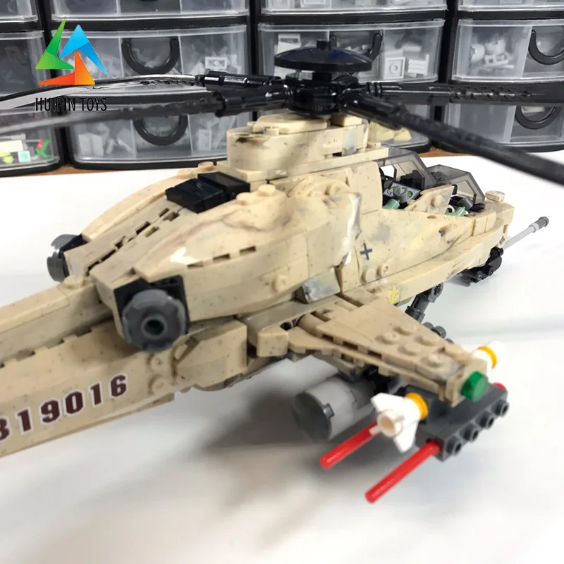 Цена 749 шт. XINGBAO строительные блоки XB 06025 легое Военная серия WZ10 вертолет крест поле боя серии детские игрушки Кирпичи