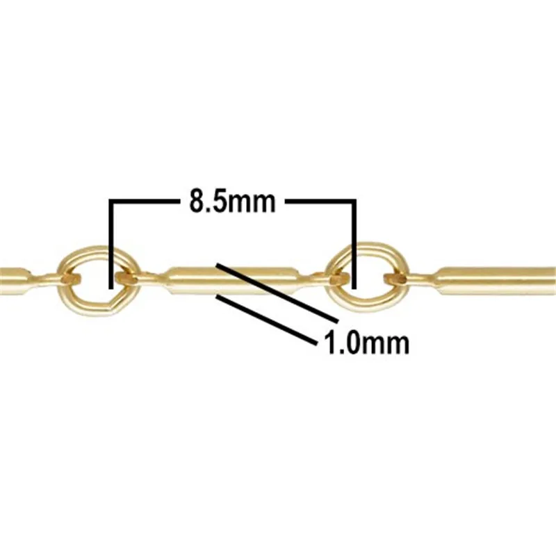 Echte 14K Gold gefüllte Stabkette 1MM Kette Halskette Goldschmuck Minimalistische Gold gefüllte Kette DIY Schmuck – Detail 16