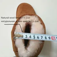 Snow Boots Women Waterproof Australia Winter Warm Shoes Non-slip Rubber Sole 100% Genuine Cowhide Leather Big Size Wholesale - Image 3