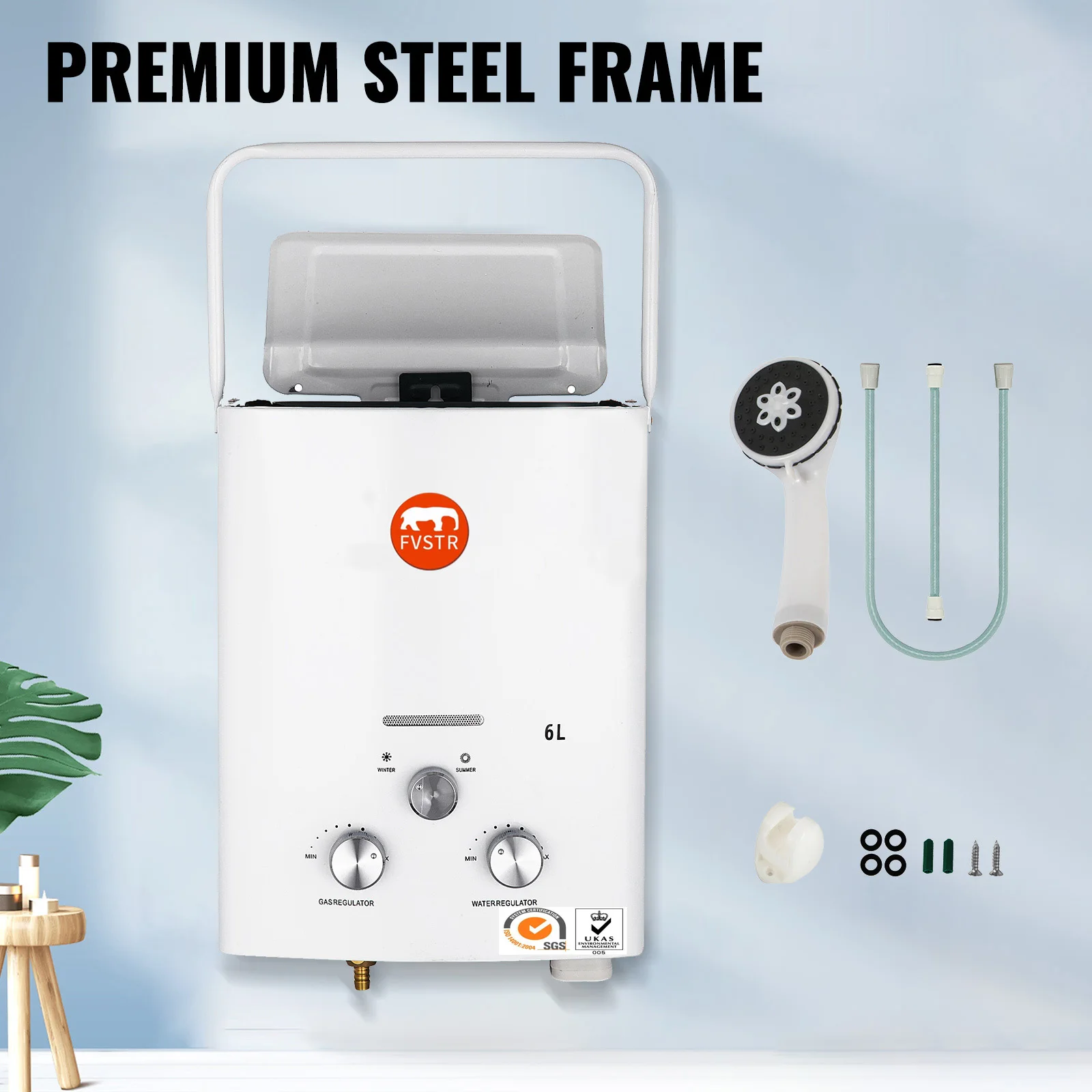 FVSTR-Carvn 6L/min Instant Tankless Hot Water Heater Boiler + Shower Head  LPG Gas 12KW home appliance - AliExpress