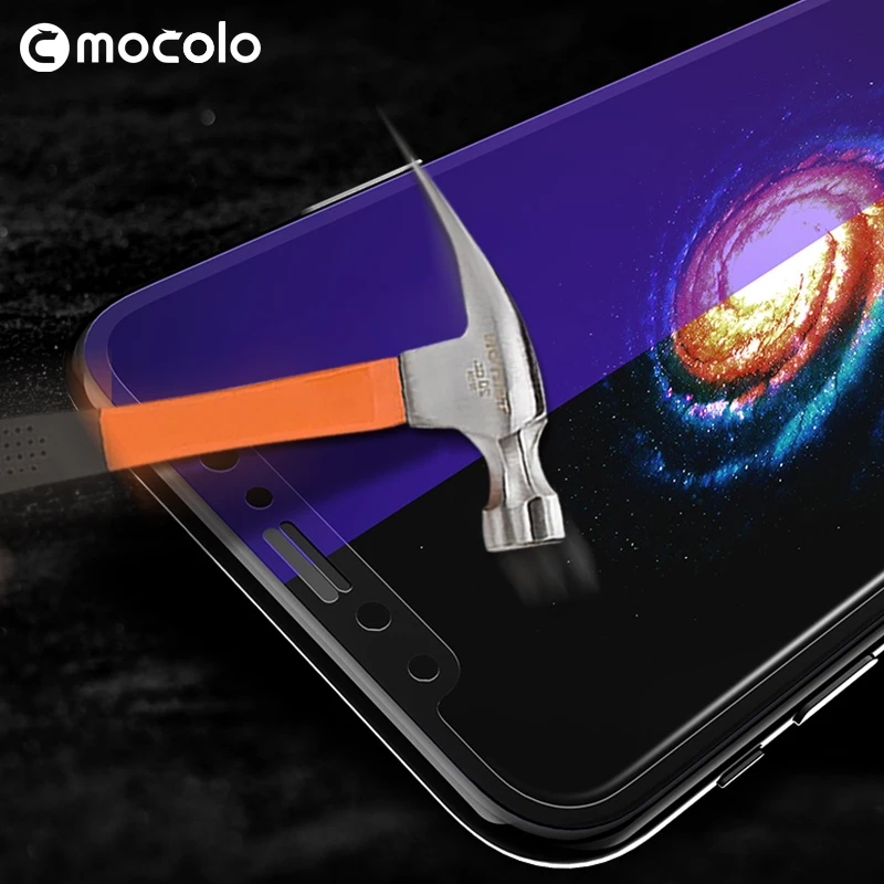 Mocolo анти-синий луч 3D вогнутый премиум стекло для iPhone 11 полное покрытие протектор экрана Закаленное стекло пленка для iPhone 11 PRO MAX