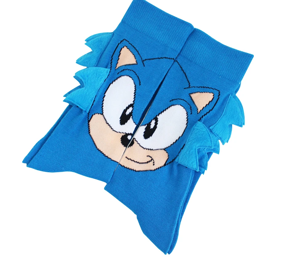 100 пар носков из хлопка для игр Sonic The Hedgehog теплые Нескользящие Повседневные носки