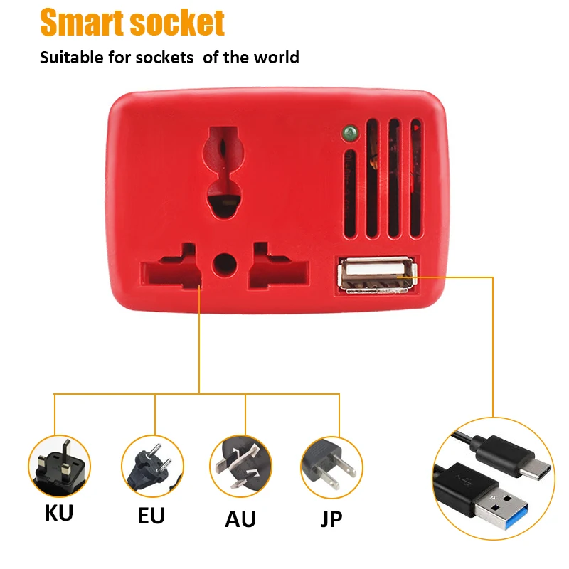 Автомобильный инвертор 12 В 220 В 150 Вт DC12V к AC 220 В трансформаторная ЭДС конвертер автомобилей инверсор с USB зарядным устройством