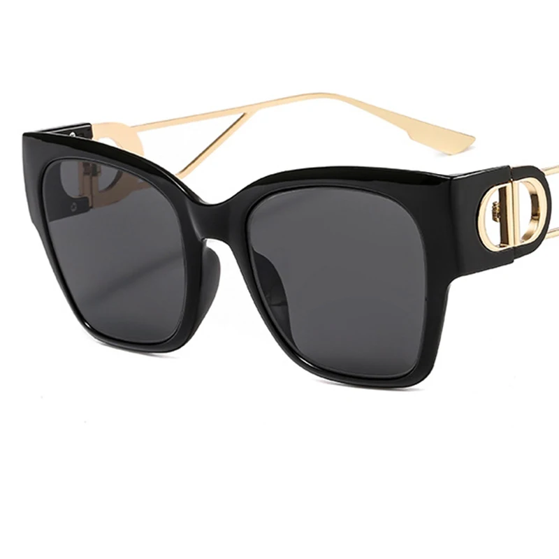 

Black Brand Sunglasses Women LOGO 2020 New Luxury Designer Trendy Cat Eye Sunglasses Female Vintage Metal Female Glasses UV400