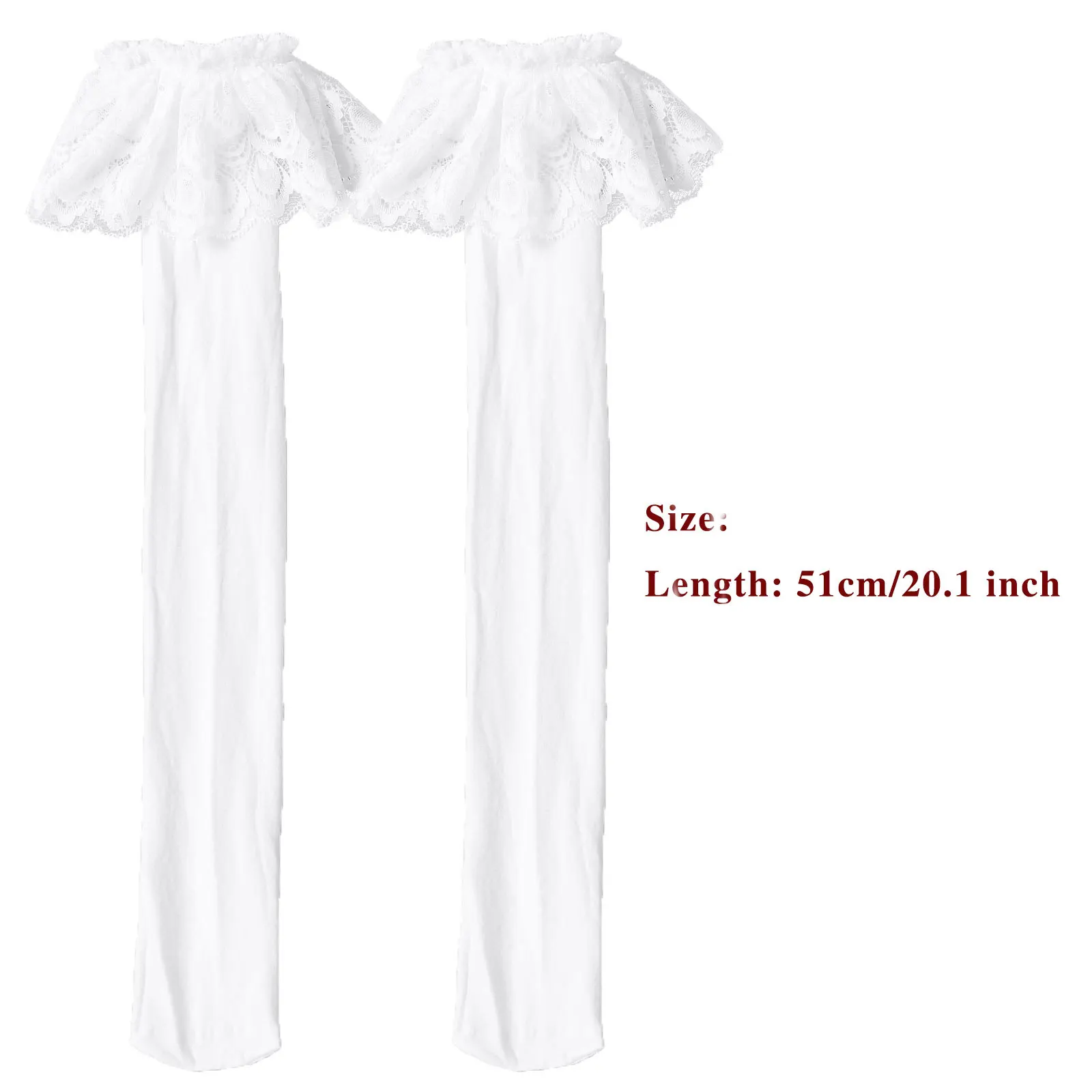 Cosplay&ware Women Sheer Soft Thigh High Long Stockings With Lace Trimming Ladies Tube Over Knee Socks Japanese Harajuku -Zentai shop online H1c6e9c2893804e9d99e53ef71e55272dF.jpg