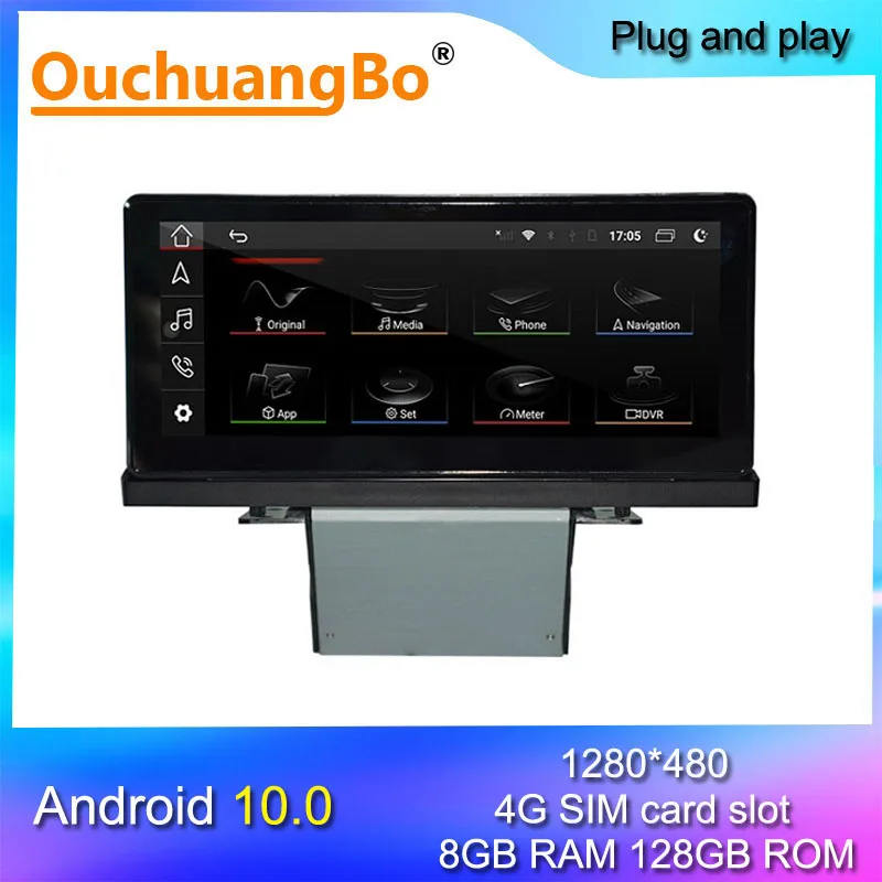 Ouchuangbo 8 + 128 android 10 автомобильный радиоприемник, мультимедийное радио для 8,8 дюймового Q2 Q2L 2016-2020, поддержка gps 4G carplay 8 ядер