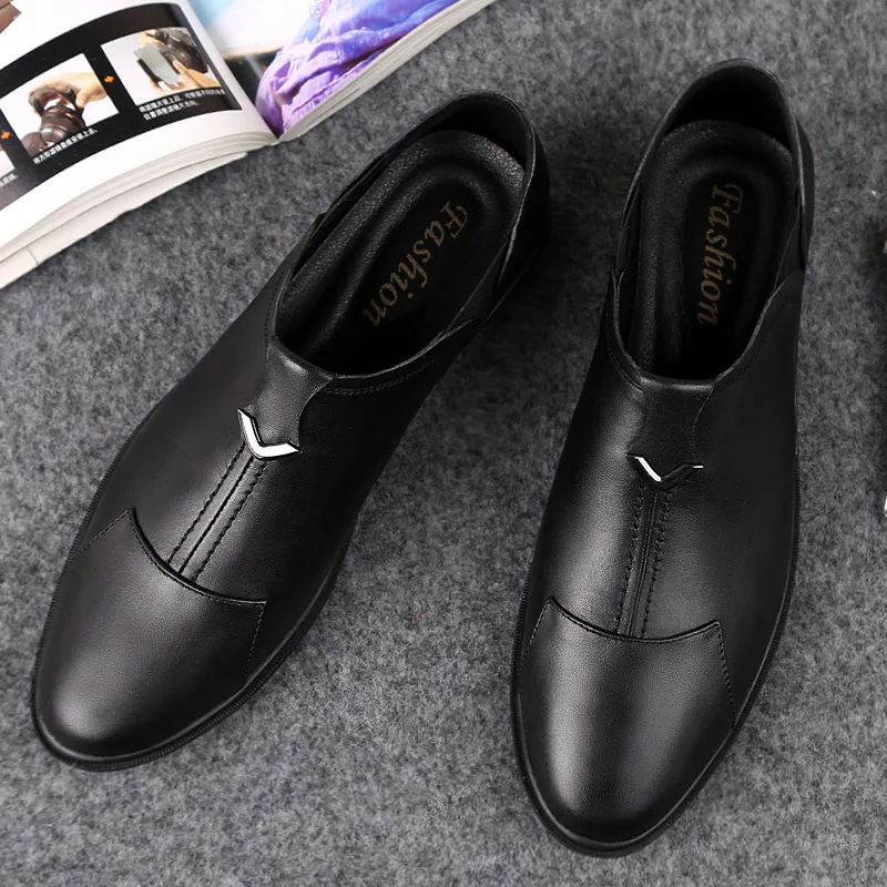 

Spring and Autumn New Men's Leather Shoes Casual Shoes, Versatile Lightweight and Comfortable Breathable Wear-resistant Shoes