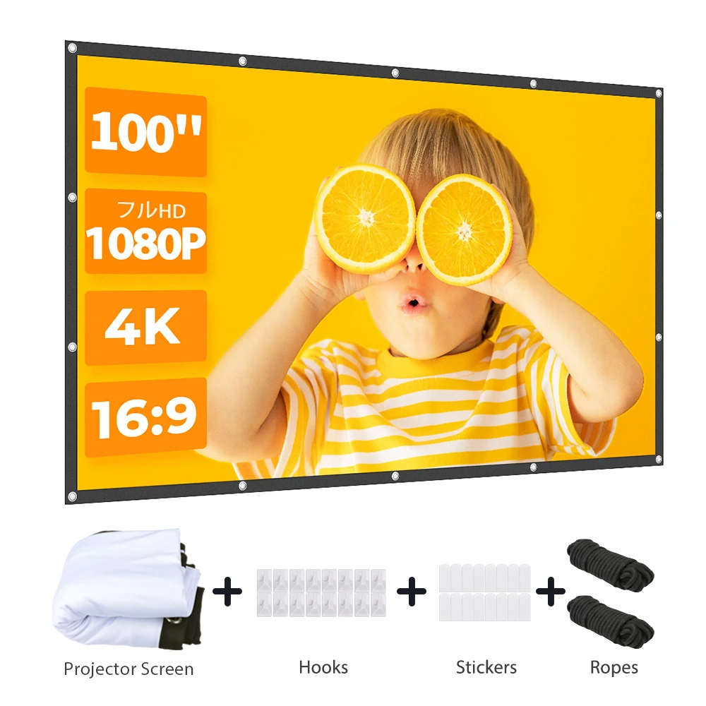 VANYKO 3D HD проектор экран 100 120 дюймов светоотражающая ткань для дома на открытом