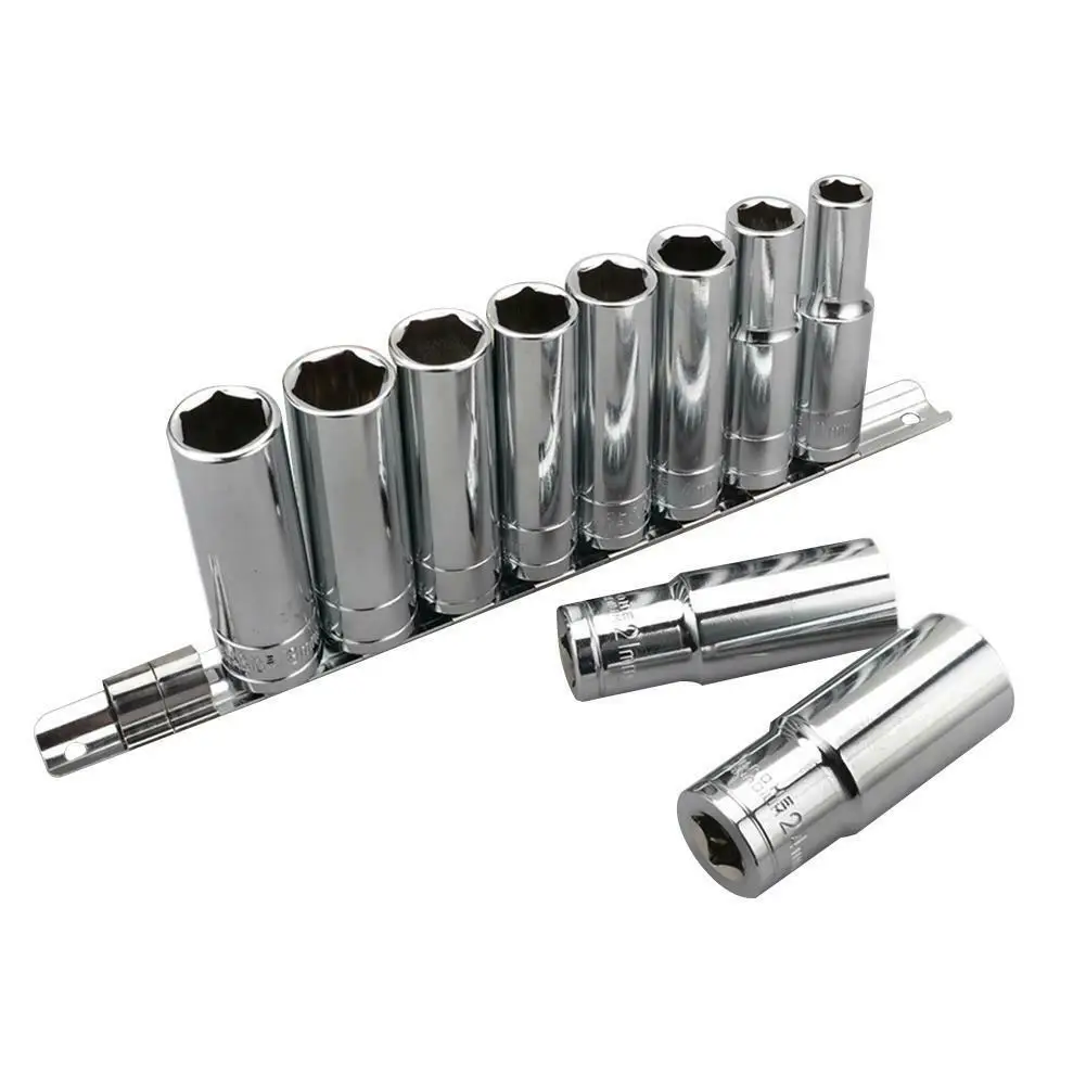 

10pcs Screwdriver Head 1/2 Chrome Vanadium Steel Hex Torx Long Sockets Tool Set
