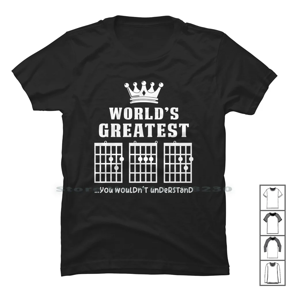 F Chord Dad Funny Guitar T Shirt 100% Cotton Hilarious Guitarist Bassist Music Band Fun Us St Ny | Мужская одежда