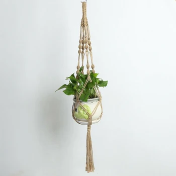 

2PCS Hanging Plant Hanger Basket Garden Flower Pot Holder Rope Macrame Vintage Home Furnishings, Greening Projects, Hotels, Gard