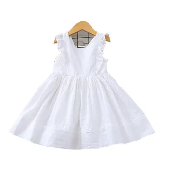 

Fashion Lace Round Collar Girl Dress 2020 Summer Children's Clothes