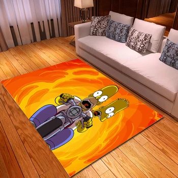

Cartoon Simpson Pattern Printed Large Carpet Children Bedroom Area Rugs Funny Gift Soft Anti-slip Rug Mat for Living Room Carpet