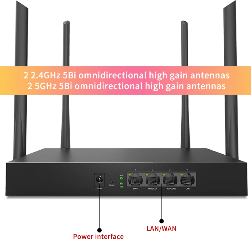 Беспроводной Wi Fi роутер LSVision LSW15E AC1200M с антенной высоким коэффициентом усиления 2
