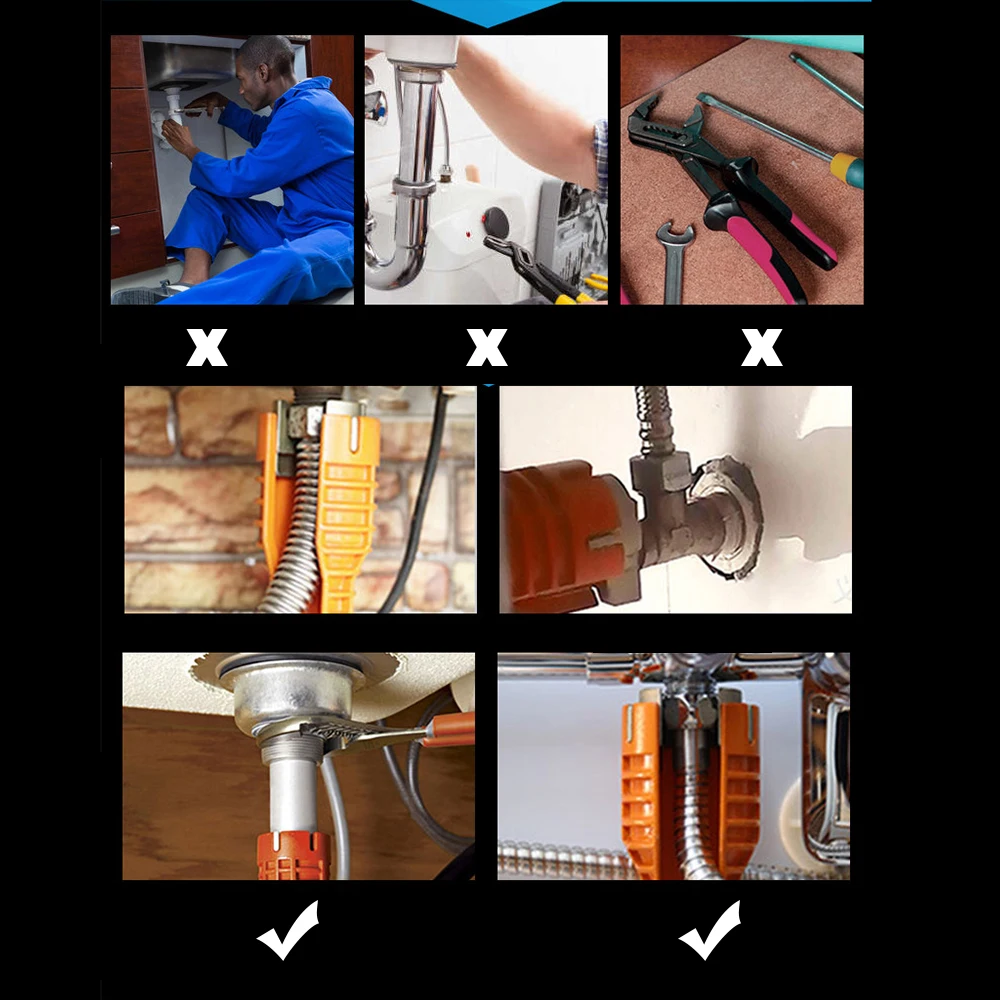 Многофункциональный гаечный ключ инструмент сервисный ключ для смесителя кран мойка установщик водонагреватель разборка набор инструментов ключ водопровод гаечный ключ