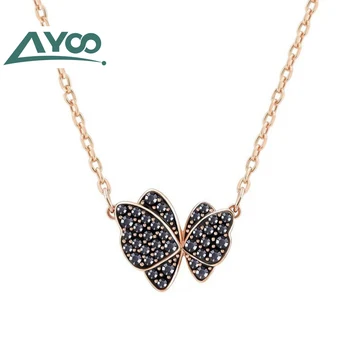 

AYoo High Quality SWA Original Black Butterfly Necklace Pendant Fashionable Women 1: 1 Necklace